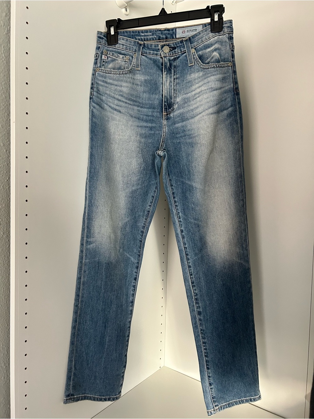 Ag Adriano Goldschmied The Phoebe Straight Jeans, light blue